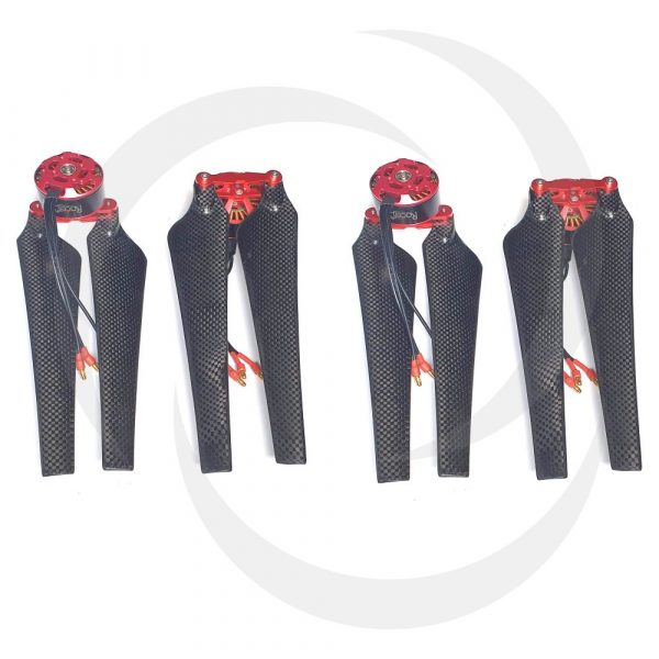 4 Spare motor and foldable prop set for Tronsys Multicopter.