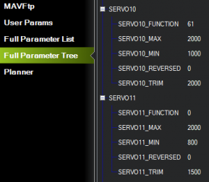 Flight controller output channel settings